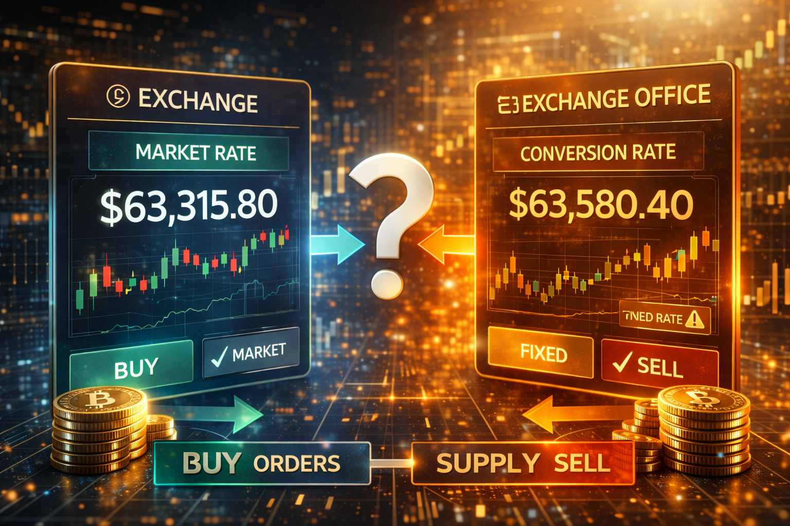 Why crypto exchange rate differs from crypto exchanger rate