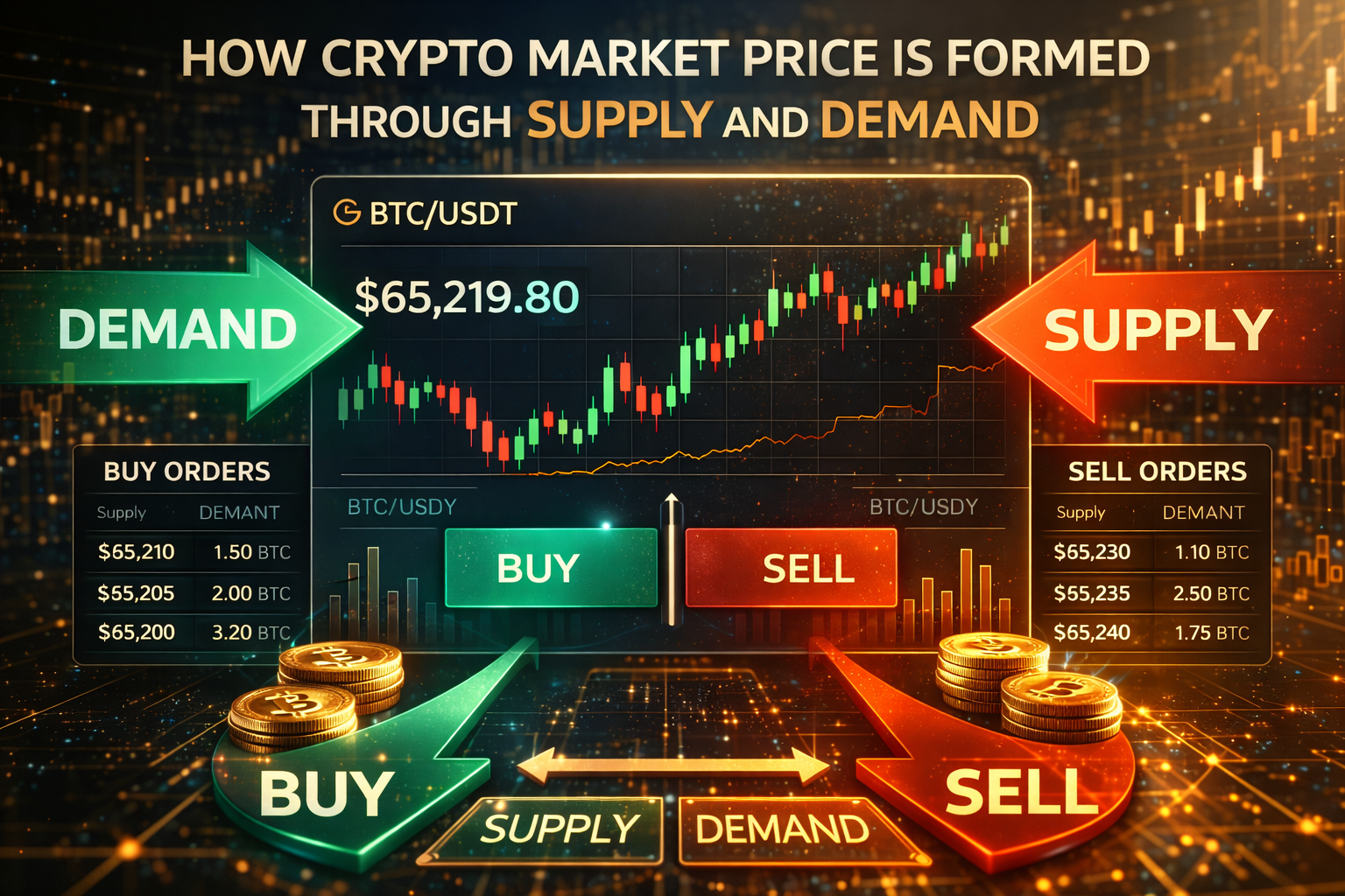 How crypto exchange rate is formed through supply and demand